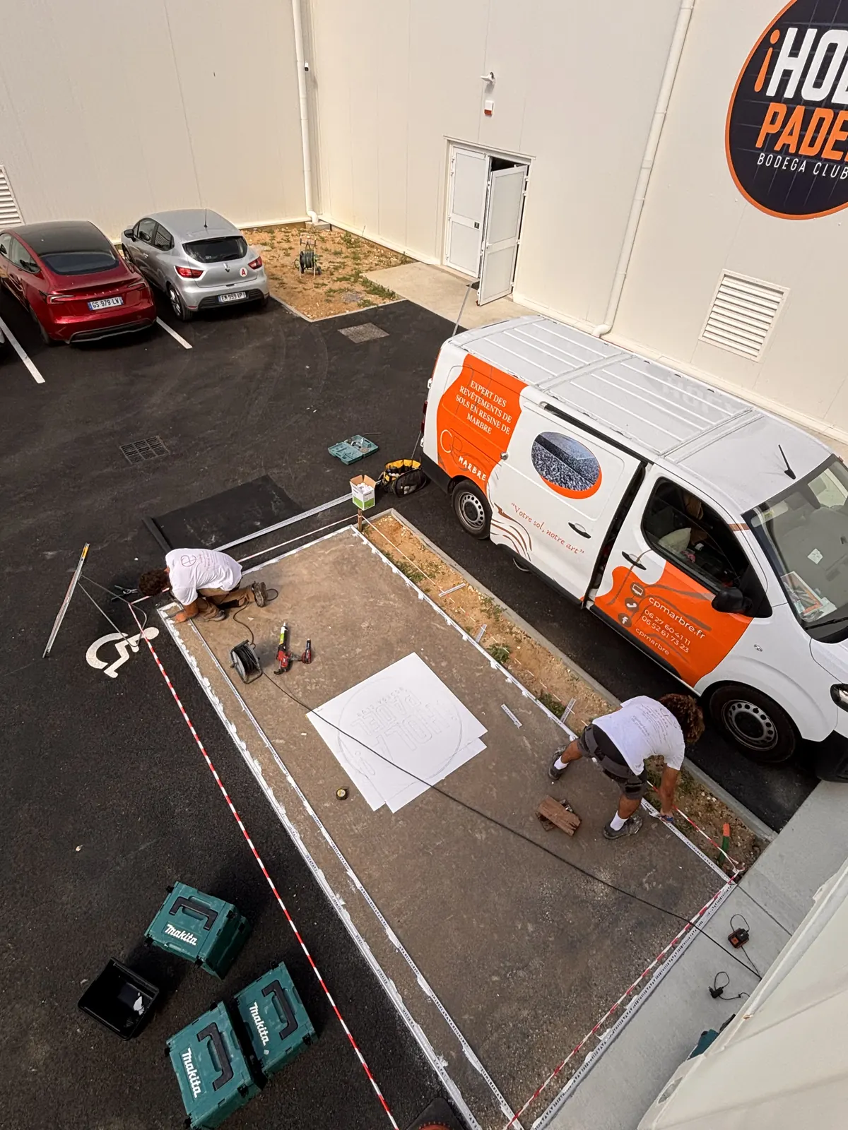 Construction du chantier ¡HOLA! PADEL