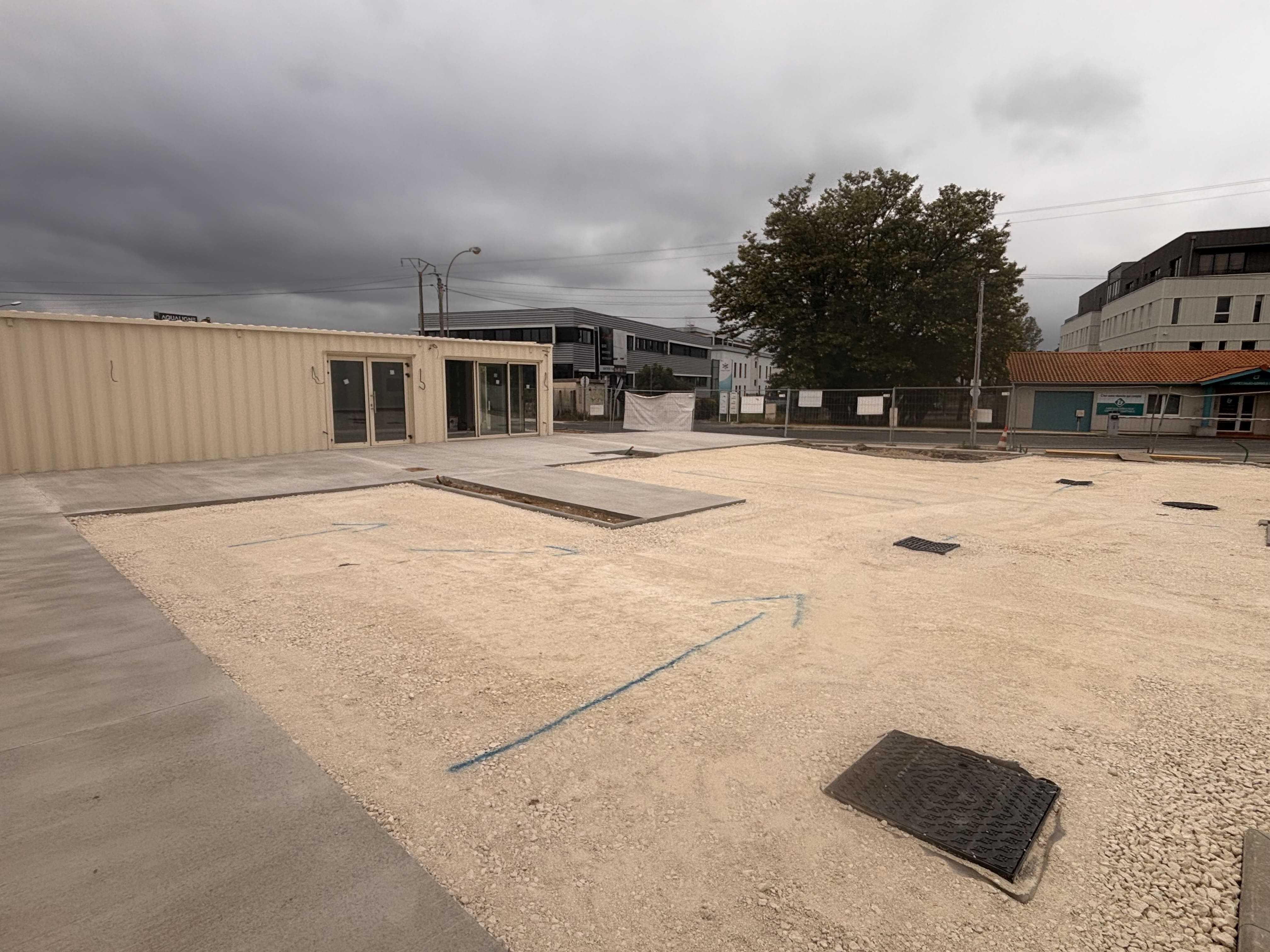 Avancement extérieur du chantier ¡HOLA! PADEL